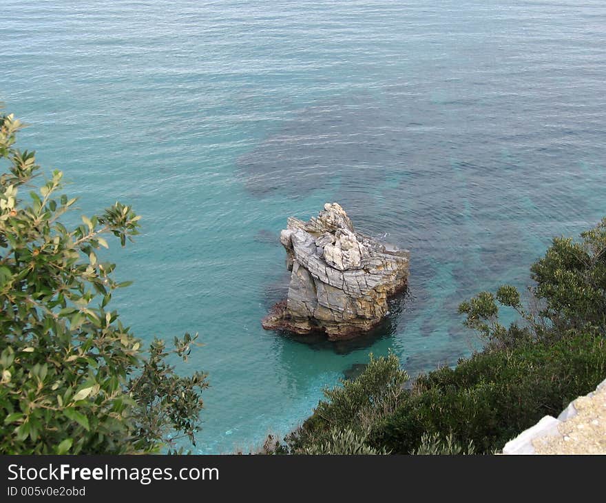 Rocks on sea, on a beach at Greece. Clear sea. Rocks on sea, on a beach at Greece. Clear sea...