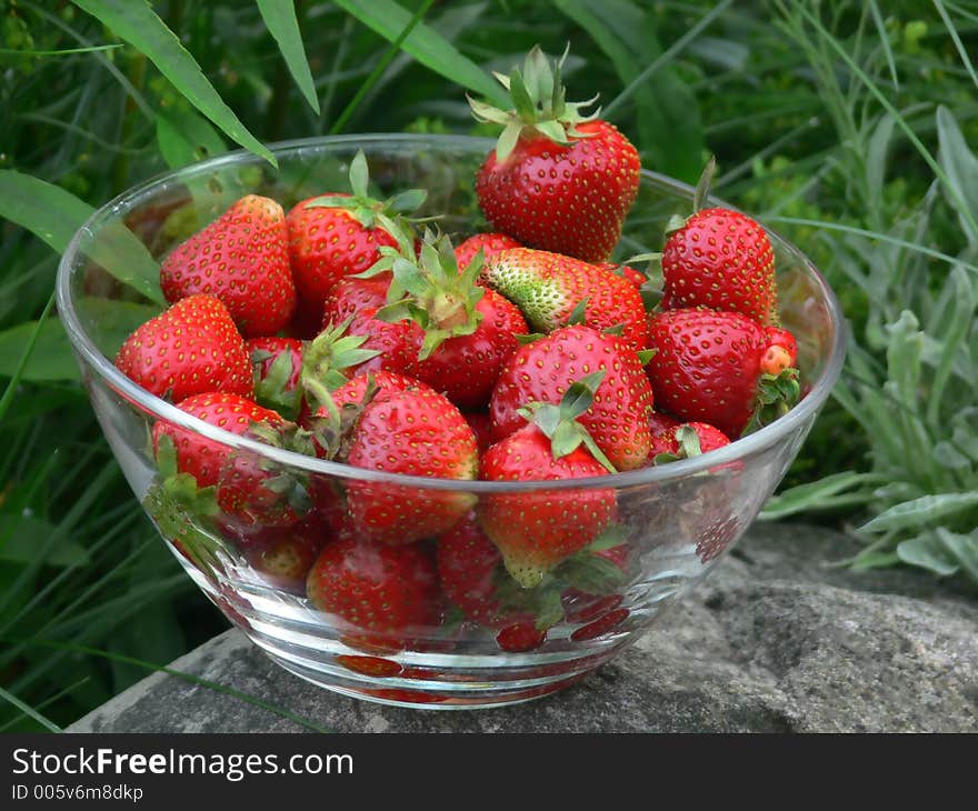 Strawberries In A Bowl