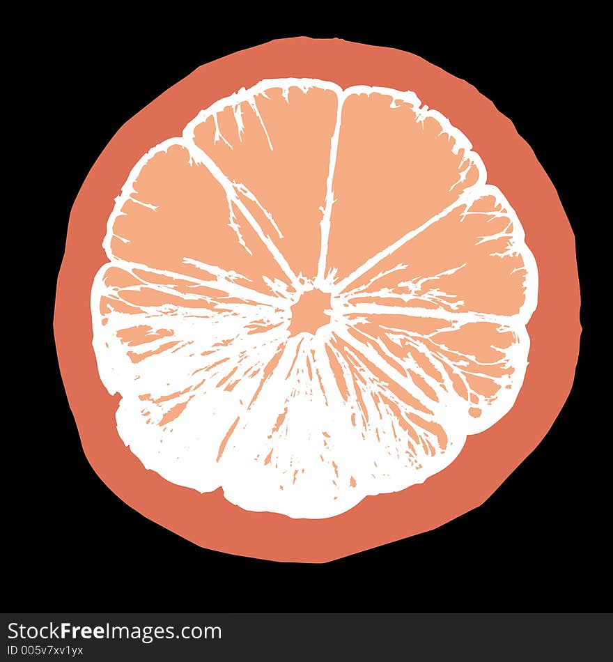 A slice of grapefruit on a black background See an ORANGE SLICE here See an LIME SLICE here See an LEMON SLICE here See FOUR FRUIT SLICES here. A slice of grapefruit on a black background See an ORANGE SLICE here See an LIME SLICE here See an LEMON SLICE here See FOUR FRUIT SLICES here