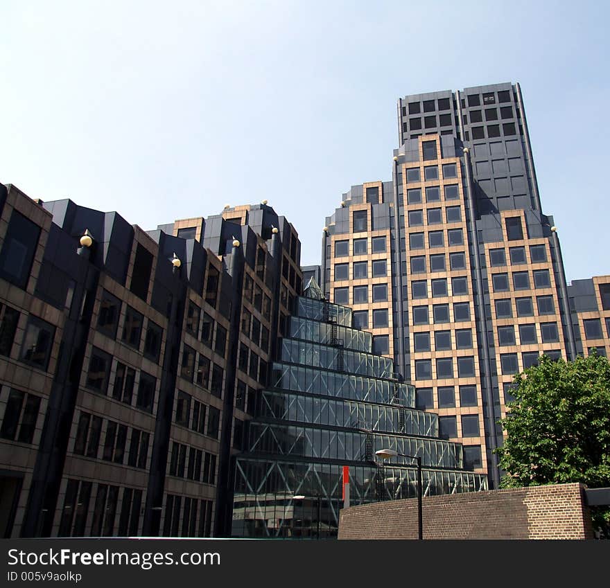 A Office building in London city. A Office building in London city.