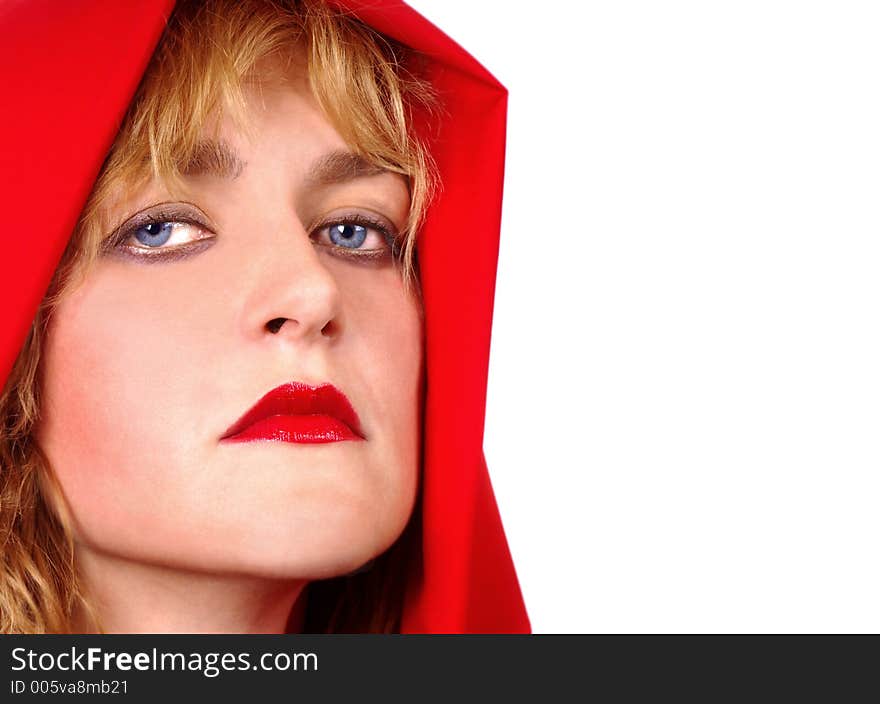 Woman In Red Cape