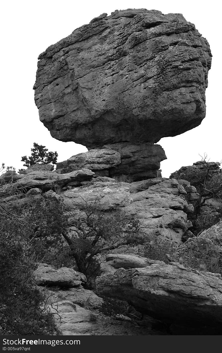 Balanced rock in the Chiricahua Mts of Arizona