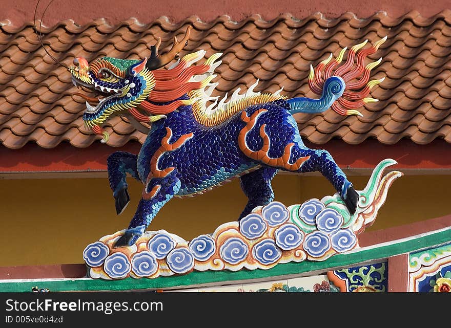 Chinese dragon statue.