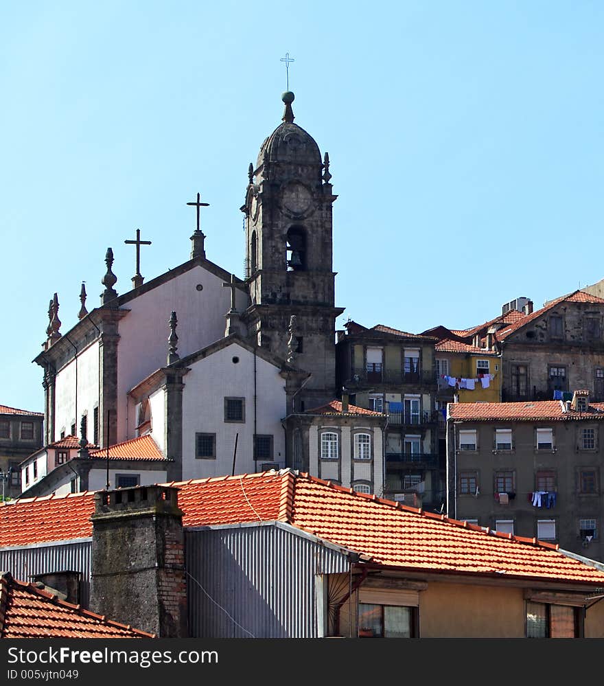 Old cathedral in Porto (Portugal)