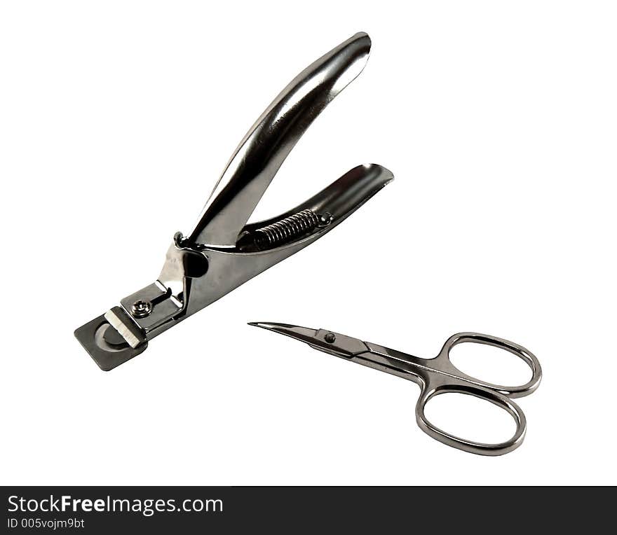 Nail scissors for leg (left) and hand (right) nail