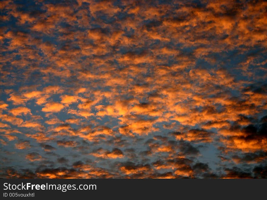 Clouds in a Sunset. Clouds in a Sunset