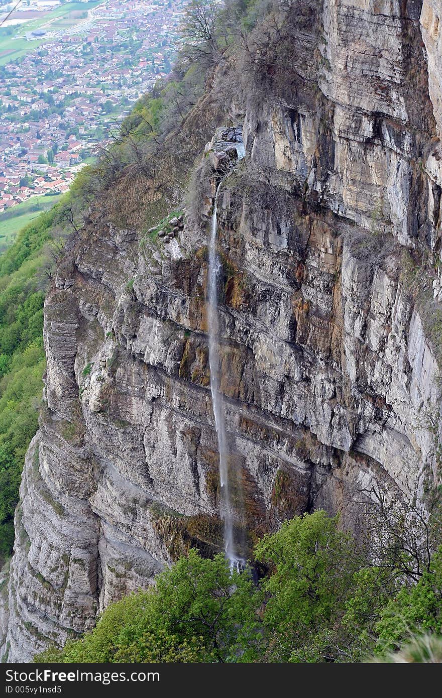 Waterfall in the Chartreuse mountains above Grenoble, France. Waterfall in the Chartreuse mountains above Grenoble, France