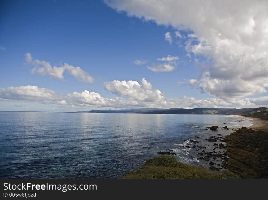 Aireys Inlet looking toward Lorne, Southern Victoria