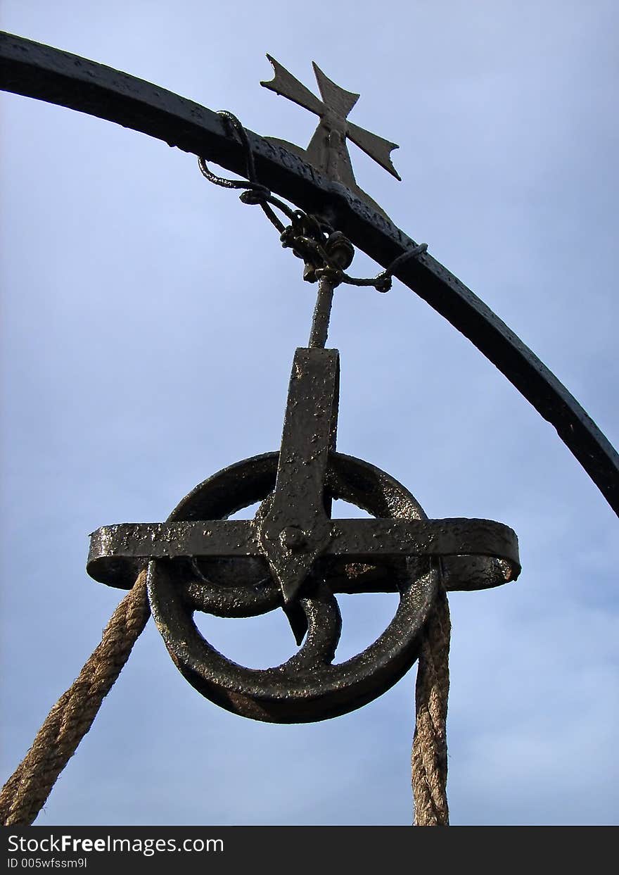 Old cistern pulley