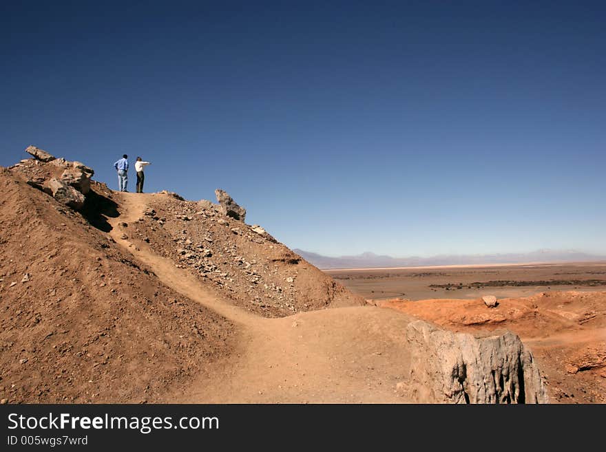 Tourists Admire Atacama Desert