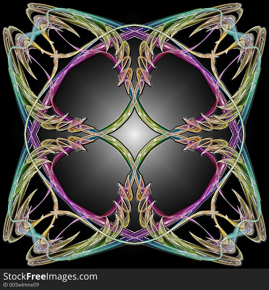 The openwork pattern generated on a computer