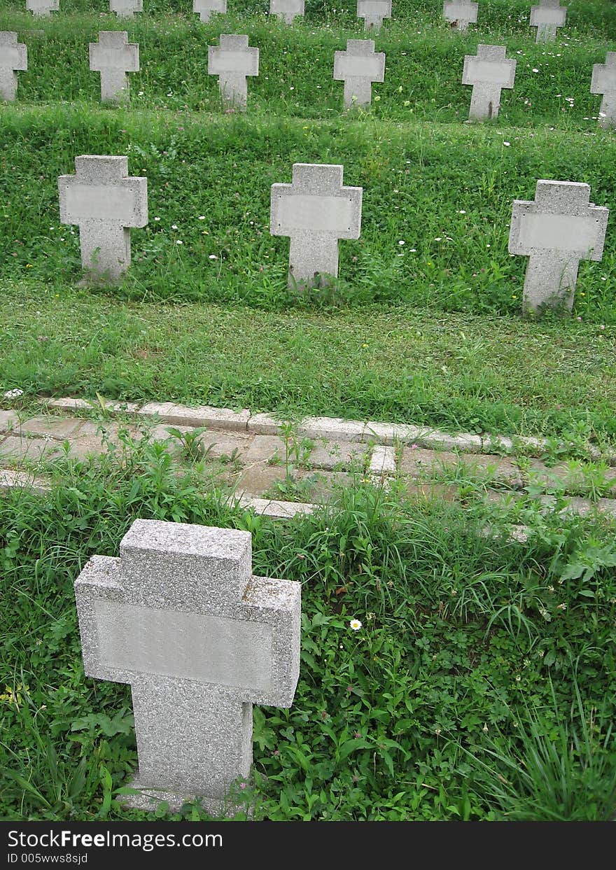 Unknown heroes in a graveyard