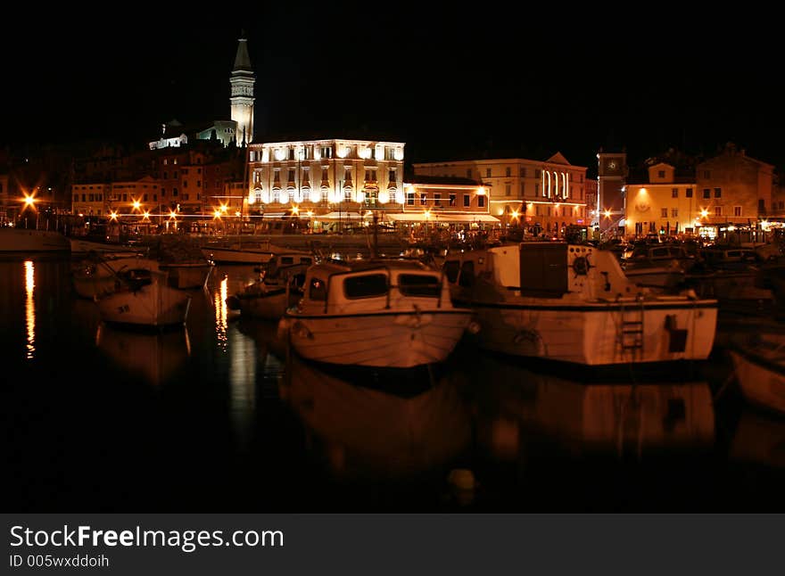 Seaside at night