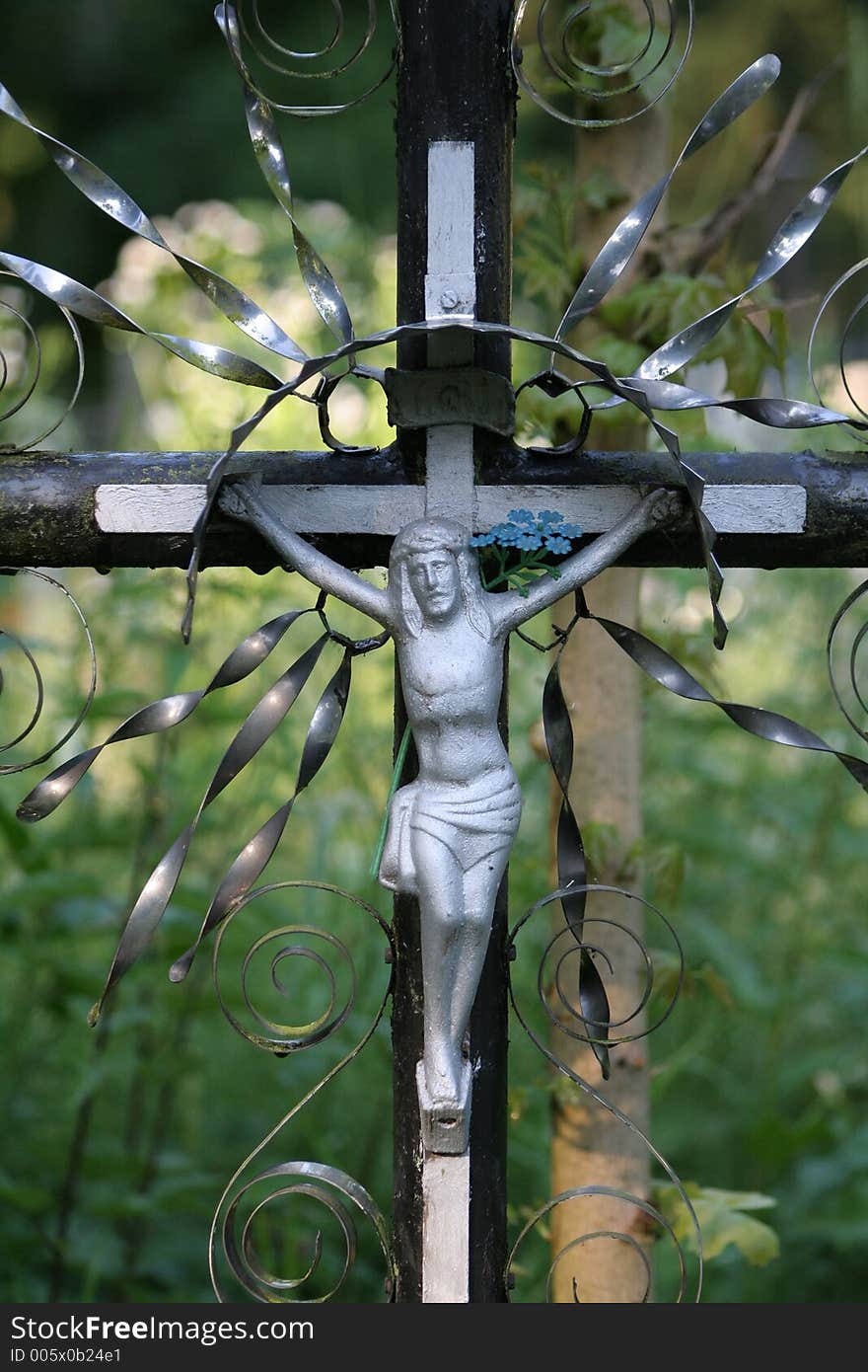 Cross with crucified Jesus Christ