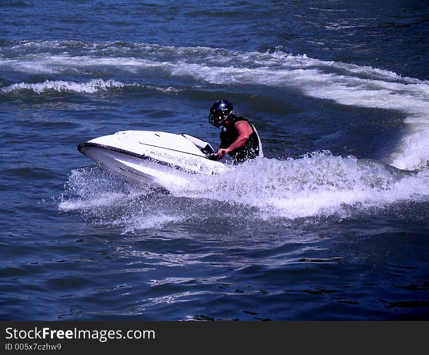 Jetskiing on Danube