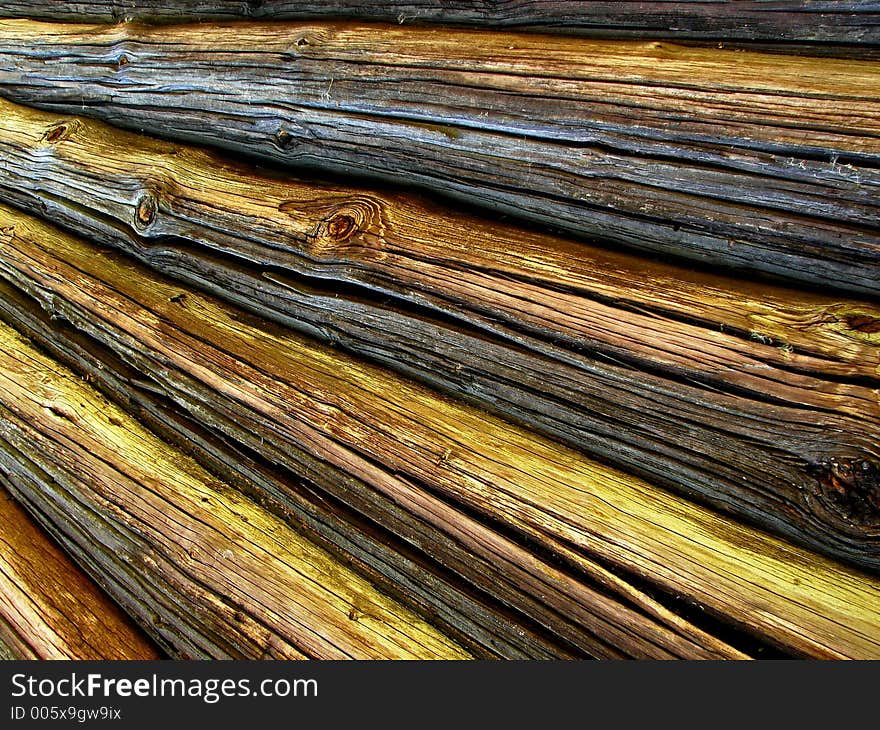 Log wall of the farm house. Log wall of the farm house