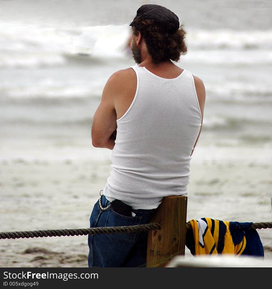 Man watching first tropical storm Alberto
Fort Meyers Beach,Florida. Man watching first tropical storm Alberto
Fort Meyers Beach,Florida