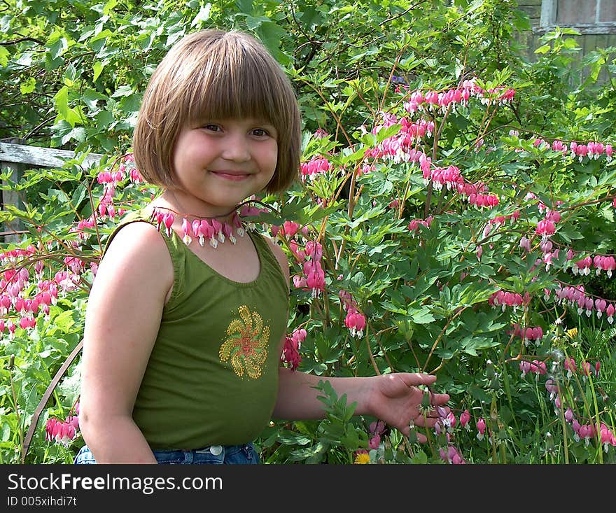 Girl with flowers