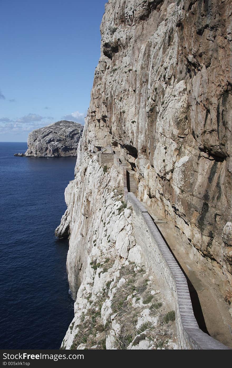 Stair to Nettuno cave, Sardinia, Italy