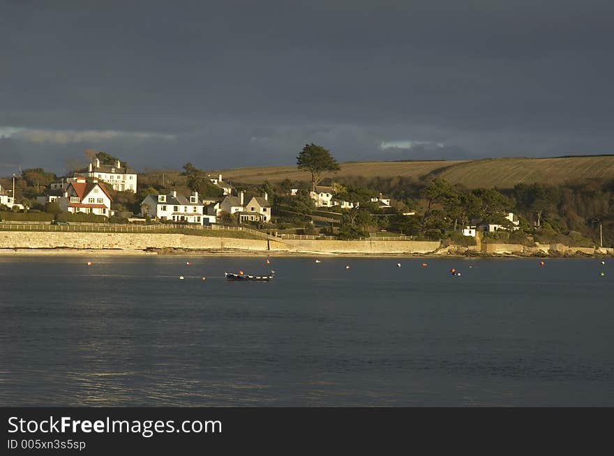 St Mawes at sunset, Cornwall, United kingdom. St Mawes at sunset, Cornwall, United kingdom