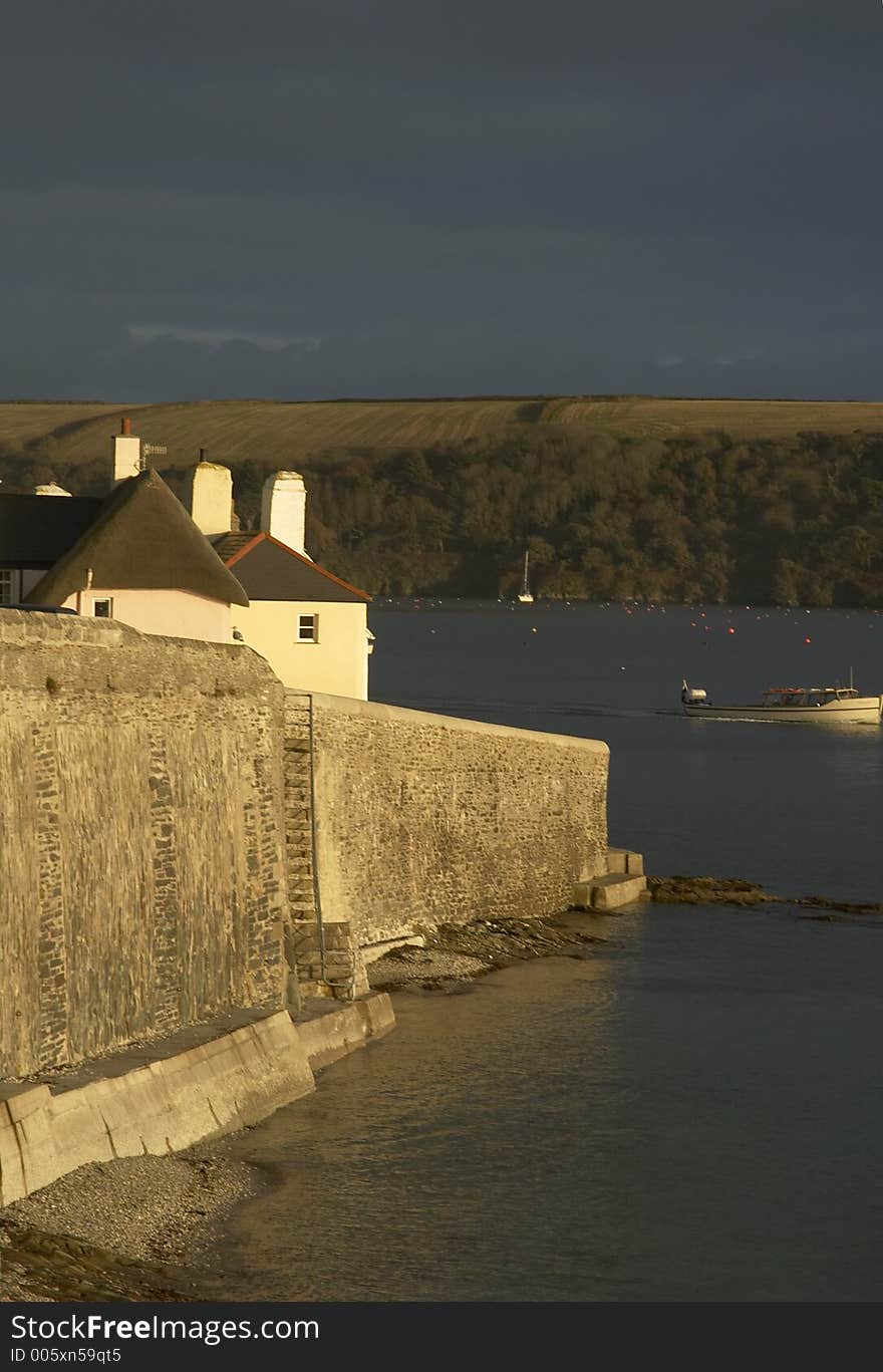 St Mawes at sunset, Cornwall, United kingdom. St Mawes at sunset, Cornwall, United kingdom