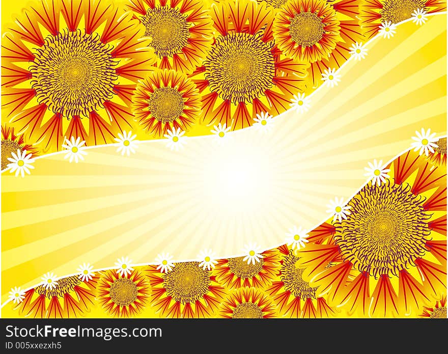 Background flower, vector