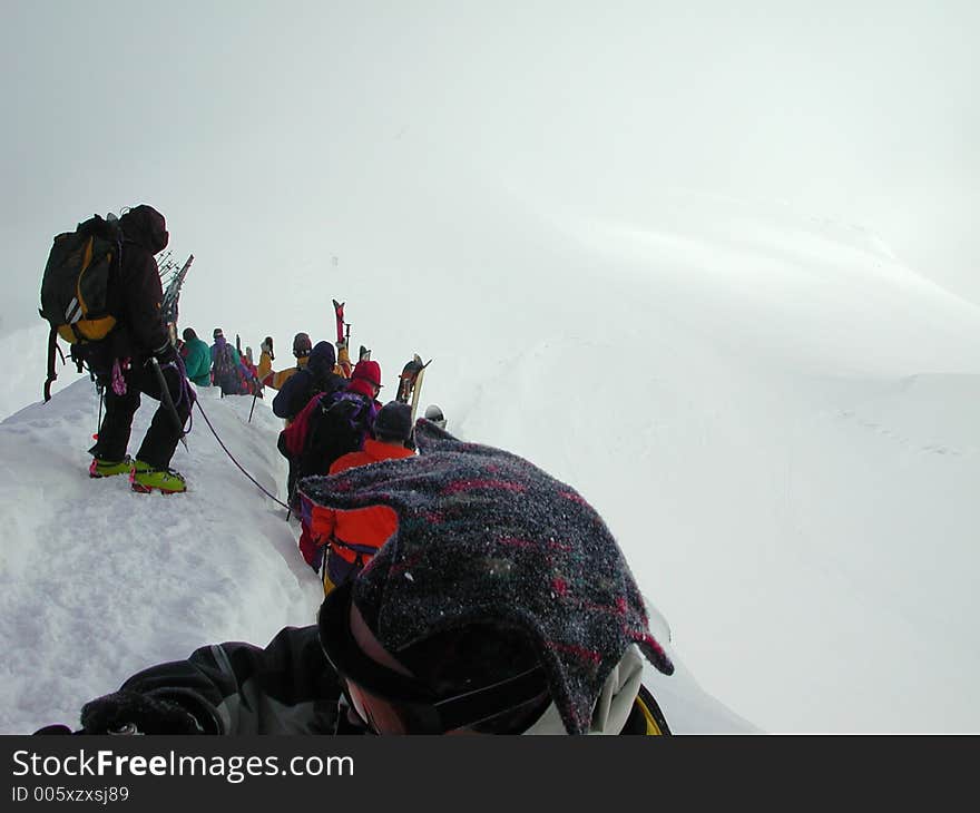 Snowy Descent into the Vallee Blanche 2. Snowy Descent into the Vallee Blanche 2