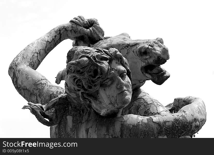 Part of the incredible fountain at Piazza della Repubblica