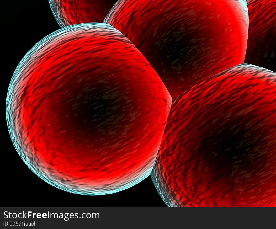 This is a image of some fused blood cells.