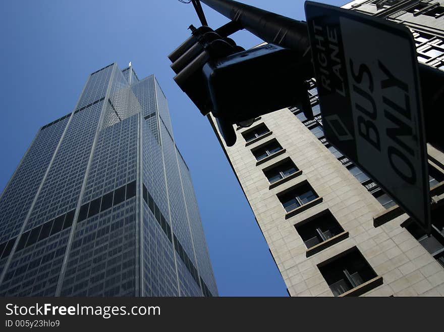 The Sears tower from below