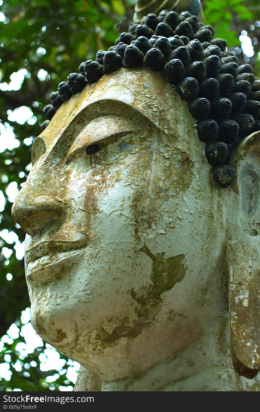 Sitting Buddha on Mountain in Thailand.