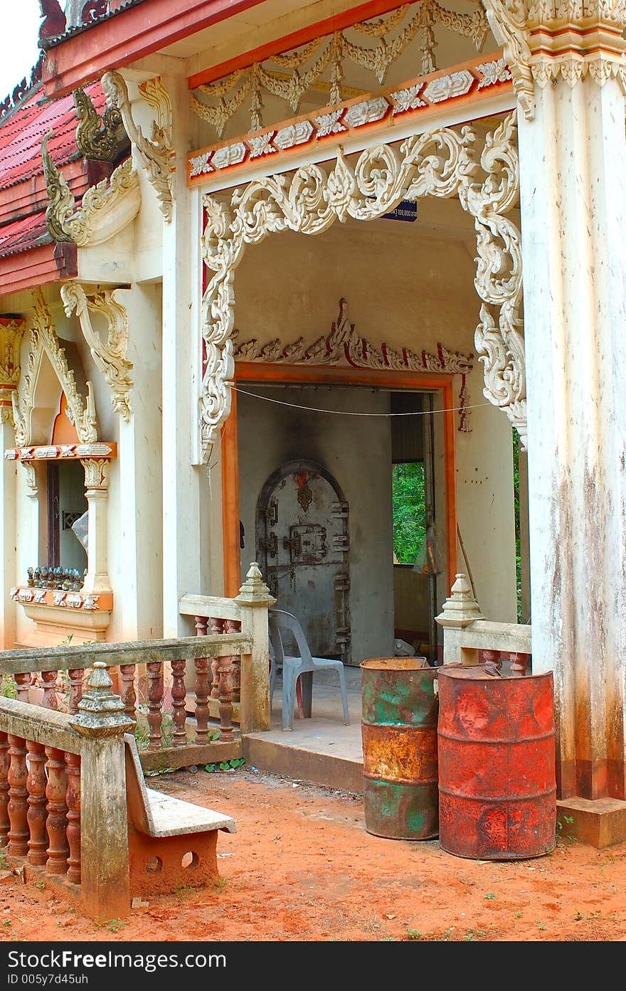 Buddhist Crematorium near Ban Pa San Village, Thailand.