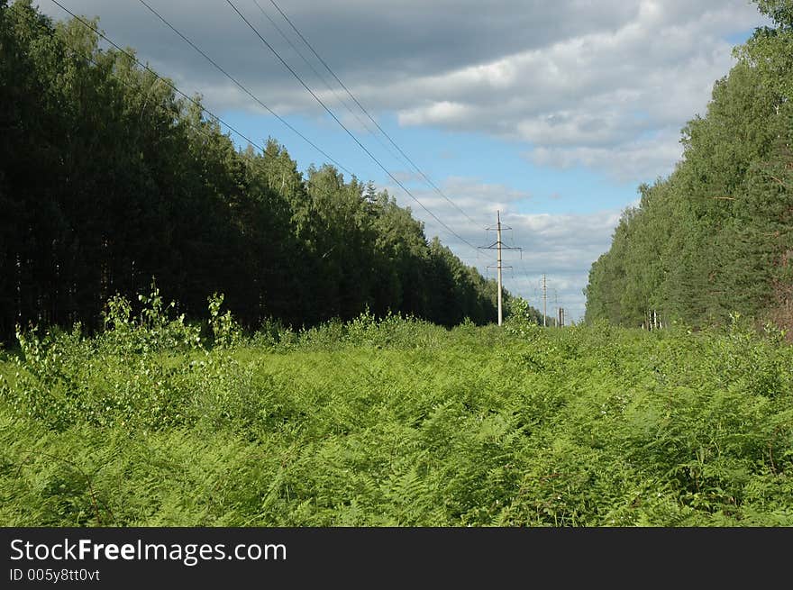 Cutting for voltage towers