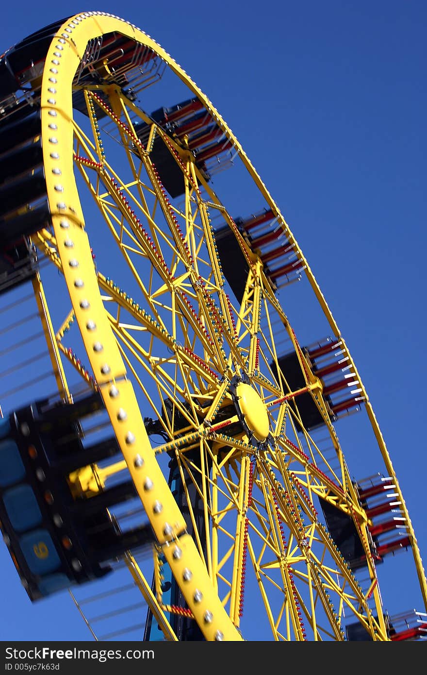 Colourful ferris wheel with blue sky, Luna Park, Sydney, Australia