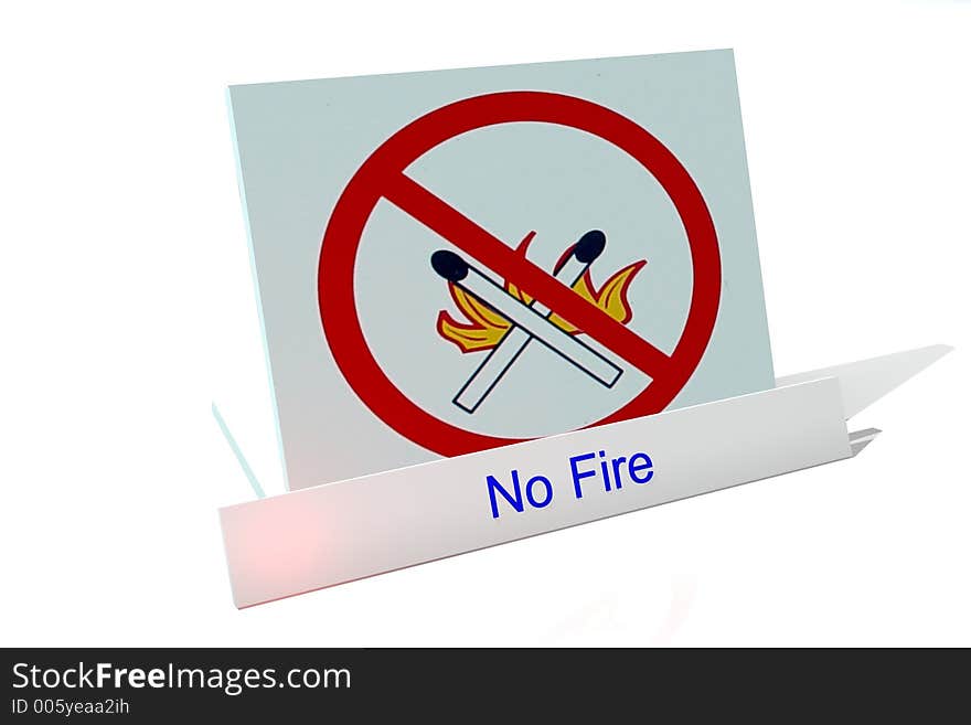 Rendered No fire sign