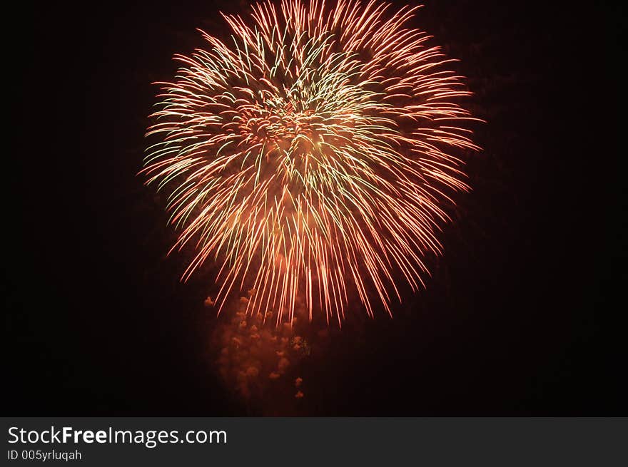 4th of July fireworks display over Red Bank New Jersey. 4th of July fireworks display over Red Bank New Jersey