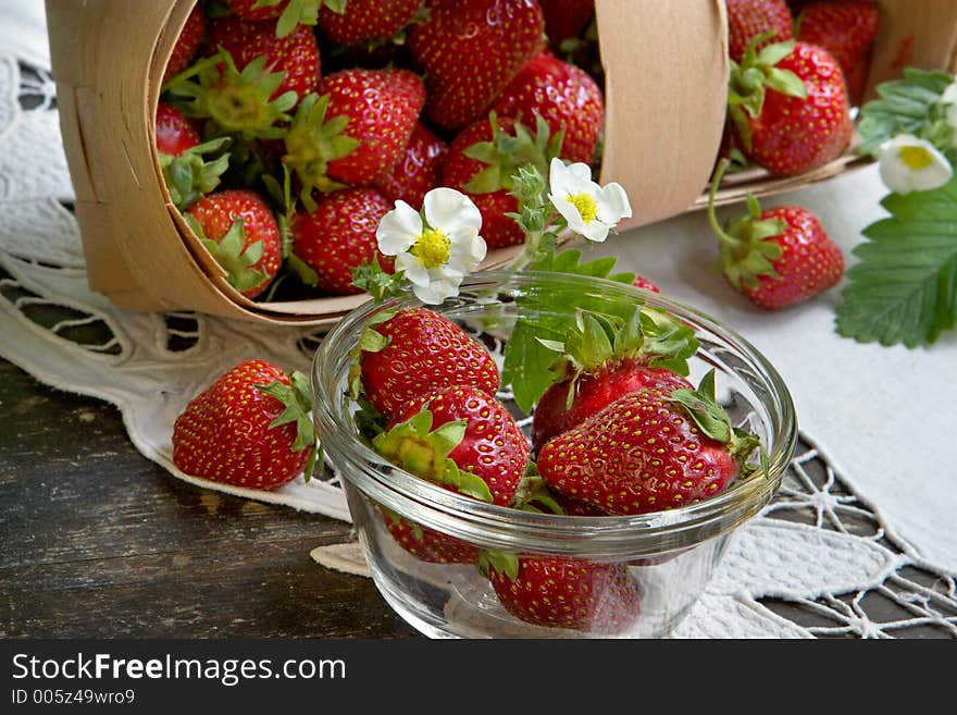 Ripe strawberry-juicy garden crop. Ripe strawberry-juicy garden crop