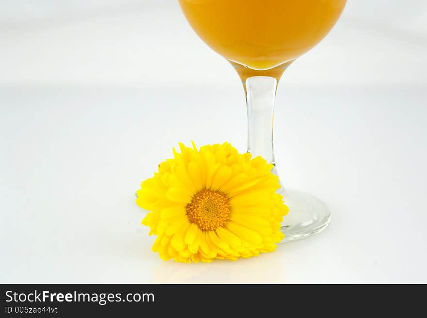 Flower and glass