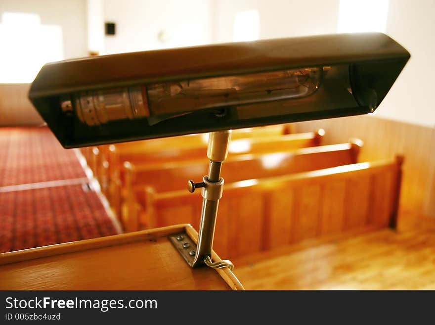 Light on Church Pedestal