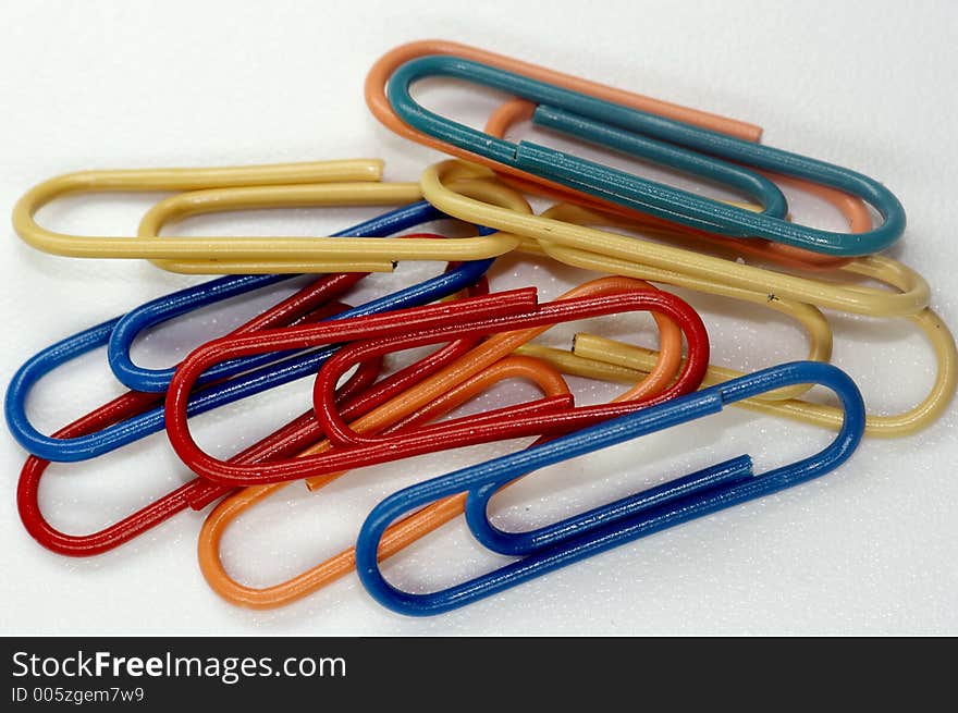 Coloured Paper Clips. Coloured Paper Clips