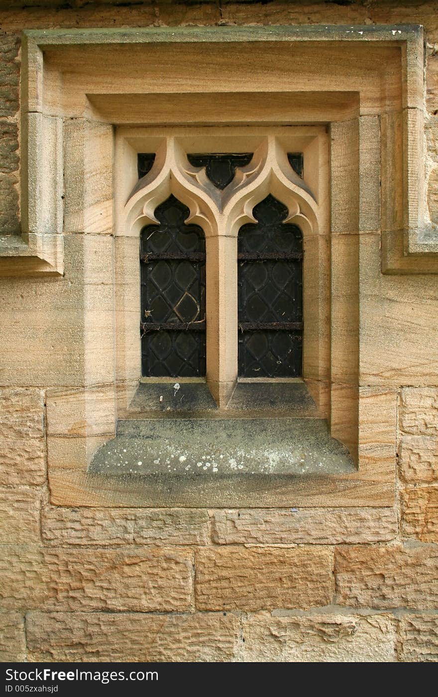 Beautiful church stone window is a pleasure to look at. Beautiful church stone window is a pleasure to look at.