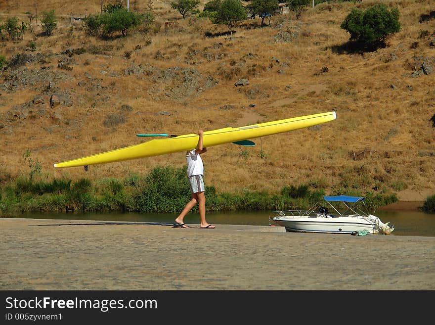 Transporting the kayak