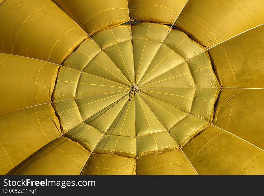 Detail of top of hot air ballon. Detail of top of hot air ballon