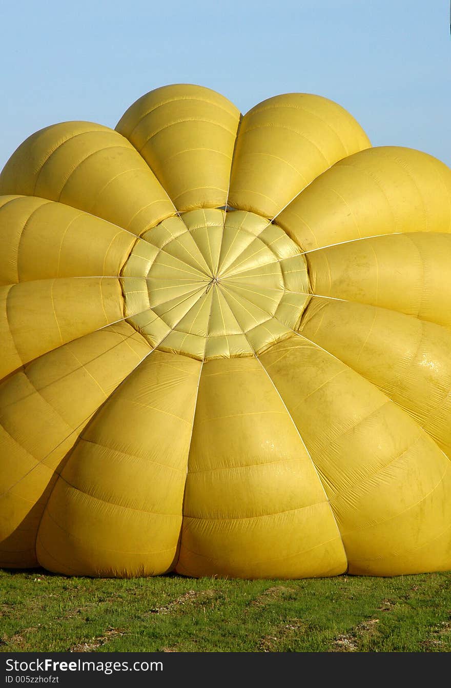 Detail of top of hot air ballon. Detail of top of hot air ballon