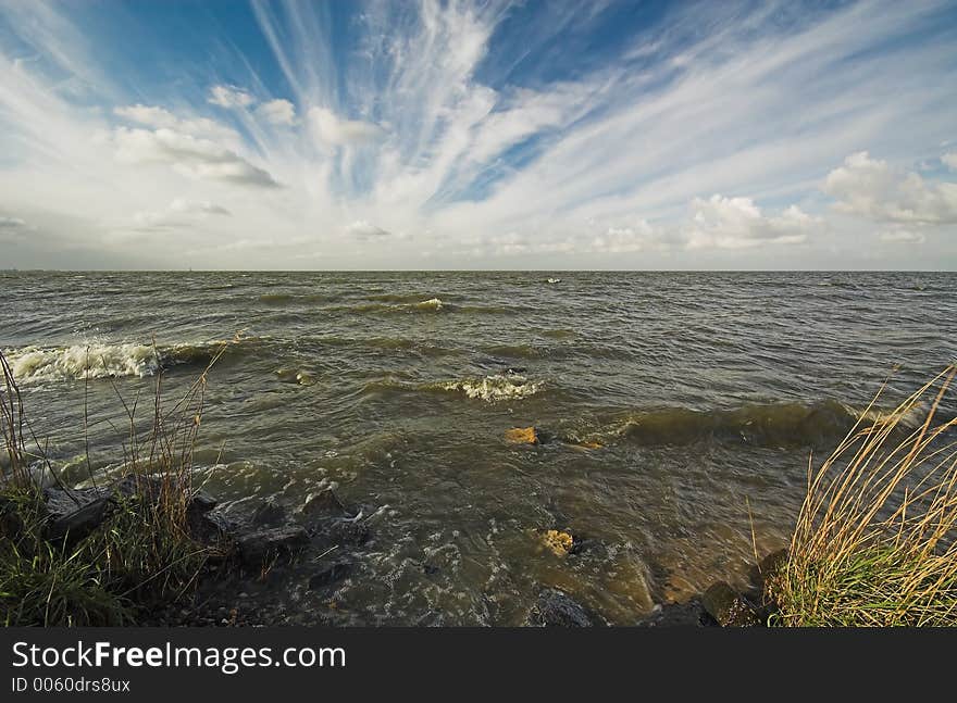 Sky and water