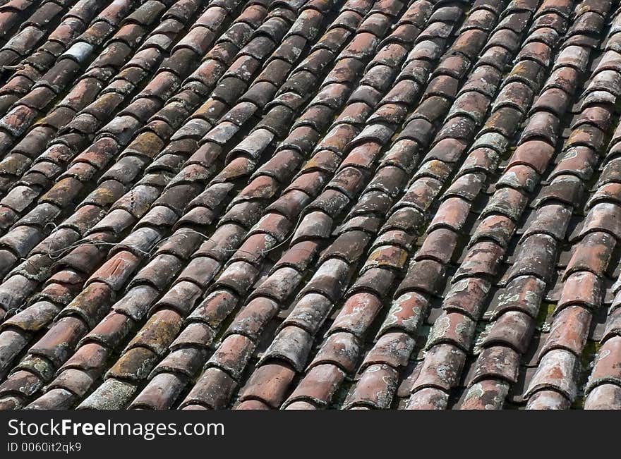 old roof tiles pattern