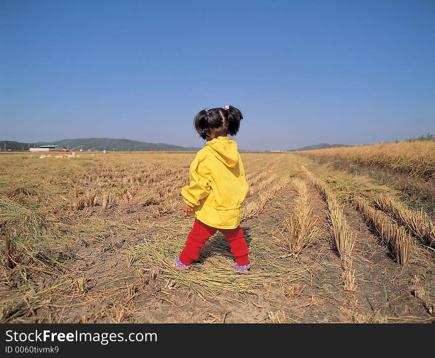 Girl on Straw Details