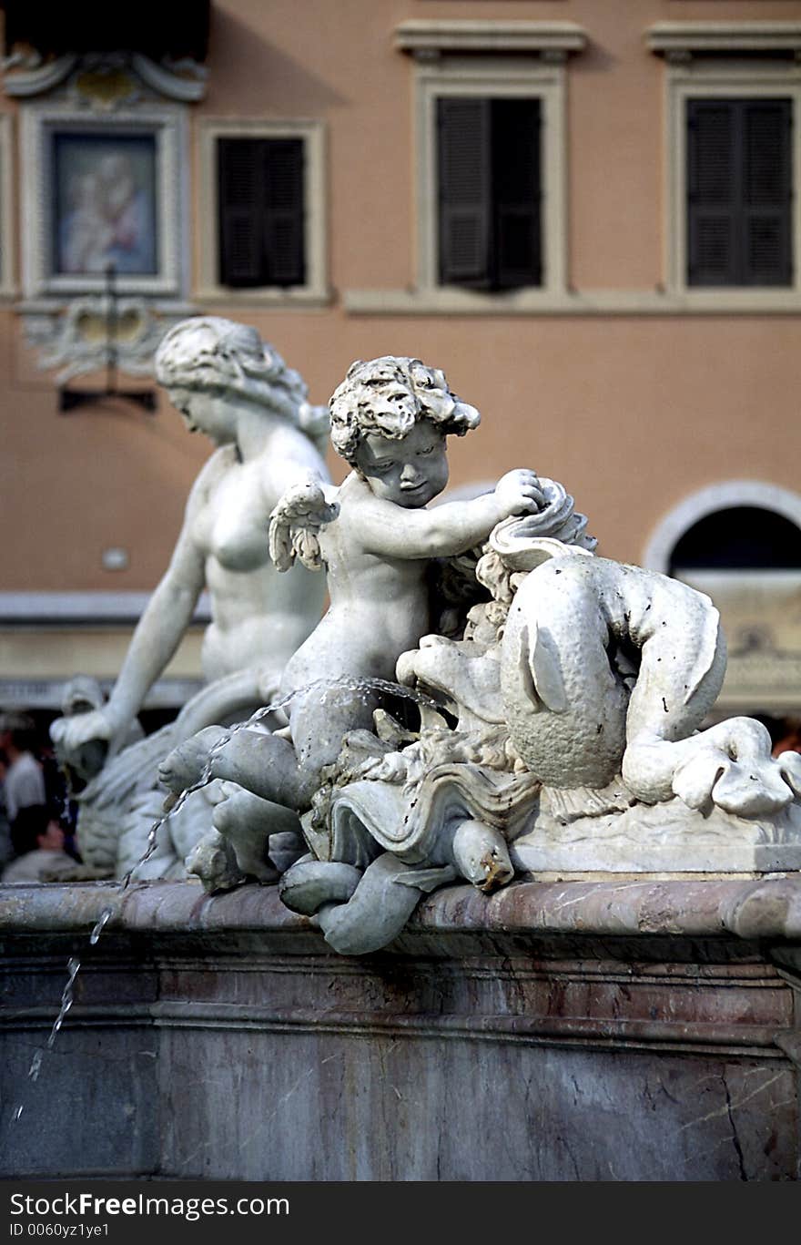 Fontana del Nettuno in Piazza Navona