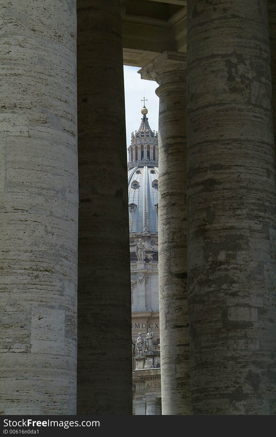 St. Peter S Cathedral Seen Through The Colonade