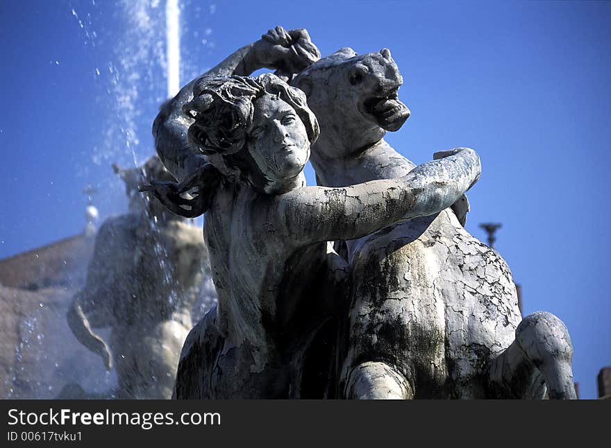 Fontana delle Naiadi by Mario Rutelli in Piazza Repubblica. Fontana delle Naiadi by Mario Rutelli in Piazza Repubblica